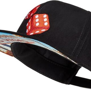 Cadency® - Gorra con diseño de Las Vegas para hombre y mujer, color negro, unisex, talla ajustable, Negro , Talla única