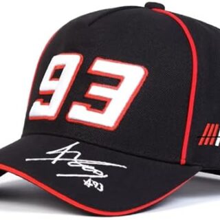 PRORACER Gorra de piloto de competicion de Motos 93 (Negro)