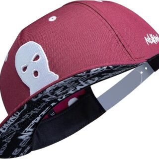Nebelkind Gorra-Snapback Cap Balaclava Rojo, Hombre Mujer Unisex, Talla Unica, tamaño Ajustable, Gorra de béisbol Moda, Estilo Streetwear, Gorras de béisbol con Visera Recta