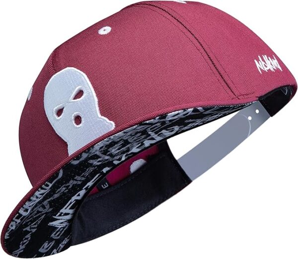 Nebelkind Gorra-Snapback Cap Balaclava Rojo, Hombre Mujer Unisex, Talla Unica, tamaño Ajustable, Gorra de béisbol Moda, Estilo Streetwear, Gorras de béisbol con Visera Recta