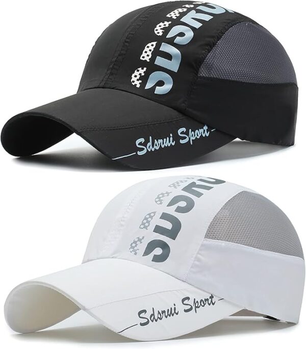 AYPOW Gorra de Béisbol para Hombre Mujeres, Paquete de 2 Malla Transpirable de Verano Gorras de Sol de Béisbol, Gorra de Béisbol de Secado Rápido Hombres Mujeres