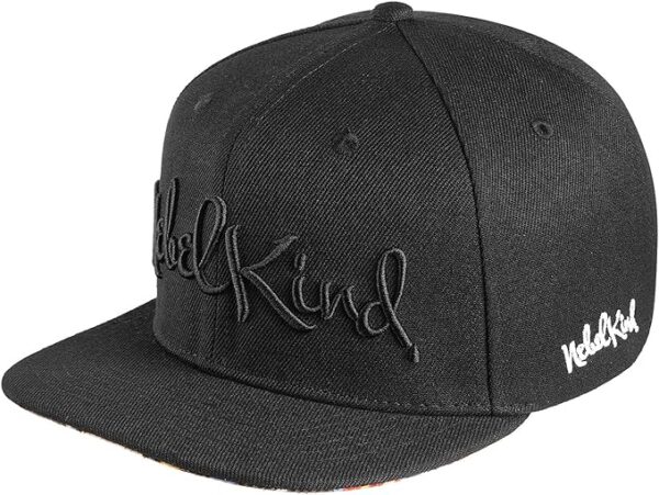 Nebelkind Gorra-Snapback Cap Rec. One Nero, Hombre Mujer Unisex, Talla Unica, tamaño Ajustable, Gorra de béisbol Moda, Estilo Streetwear, Gorras de béisbol con Visera Recta - Imagen 2
