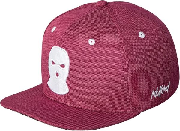 Nebelkind Gorra-Snapback Cap Balaclava Rojo, Hombre Mujer Unisex, Talla Unica, tamaño Ajustable, Gorra de béisbol Moda, Estilo Streetwear, Gorras de béisbol con Visera Recta - Imagen 2