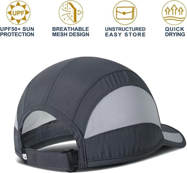 GADIEMKENSD Gorra para Correr Al Aire Libre De Secado Rápido y Transpirable De Sólo - Imagen 2