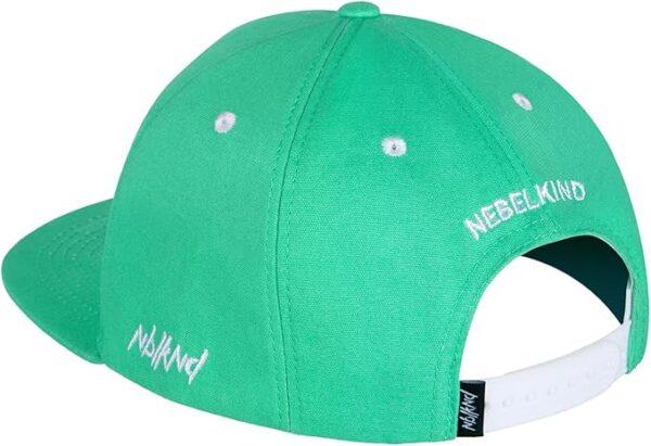 Nebelkind Gorra-Snapback Cap Lucky Cat Verde, Hombre Mujer Unisex, Talla Unica, tamaño Ajustable, Gorra de béisbol Moda, Estilo Streetwear, Gorras de béisbol con Visera Recta - Imagen 2