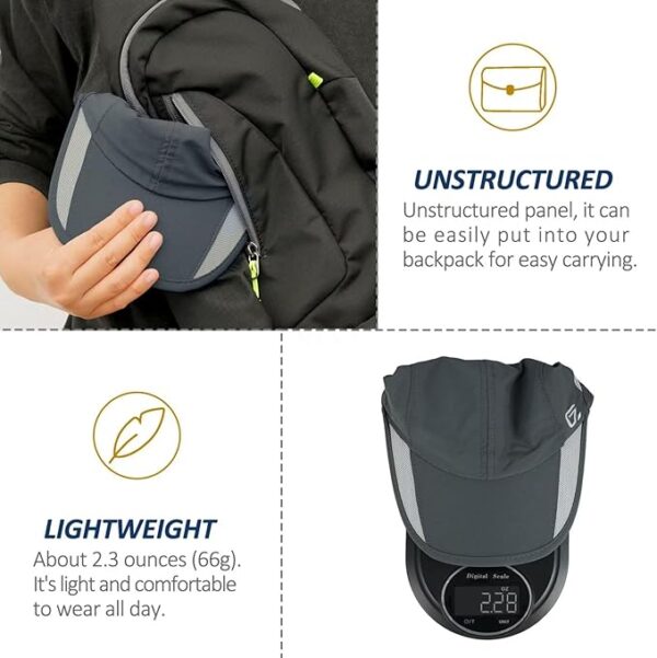 GADIEMKENSD Gorra para Correr Al Aire Libre De Secado Rápido y Transpirable De Sólo - Imagen 3