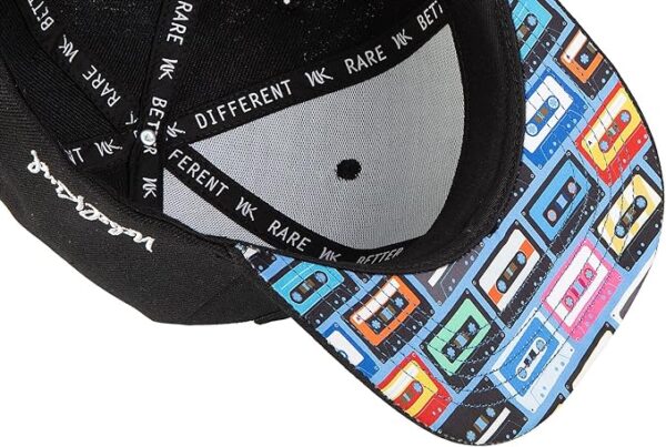Nebelkind Gorra-Snapback Cap Rec. One Nero, Hombre Mujer Unisex, Talla Unica, tamaño Ajustable, Gorra de béisbol Moda, Estilo Streetwear, Gorras de béisbol con Visera Recta - Imagen 4