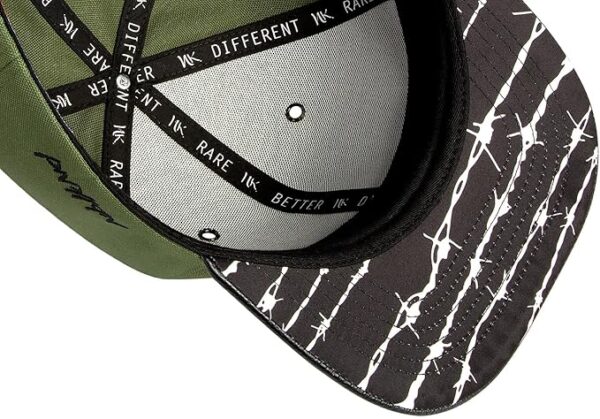 Nebelkind Snapback Cap Men Women Barbed Wire, One Size, Size Adjustable, Unisex, Gorra de béisbol Moda, Estilo Streetwear, Gorra de béisbol con Visera Recta, Retro - Imagen 6