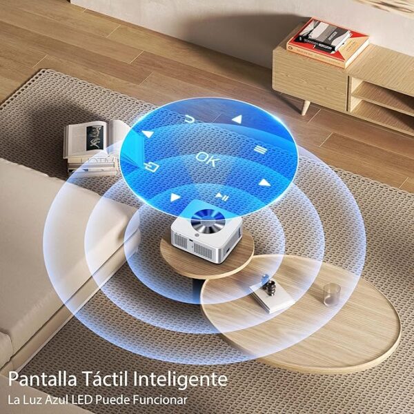 Horlat 4K Soporte Porjector 6G WiFi Bluetooth,28000 Lúmenes 300'' Display Proyector, con una Aplicación Incorporada Netflix/Youtube/Prime Video - Imagen 6