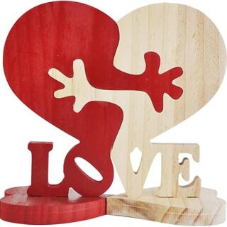 Decoraciones para el día de San Valentín 2025, corazones de madera de abrazo, regalo personalizado para el día de San Valentín